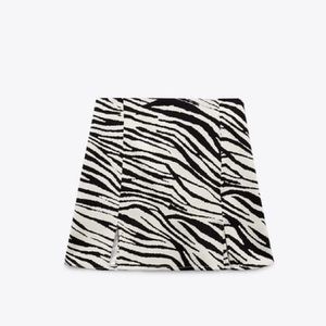Zara Zebra Satin Skort